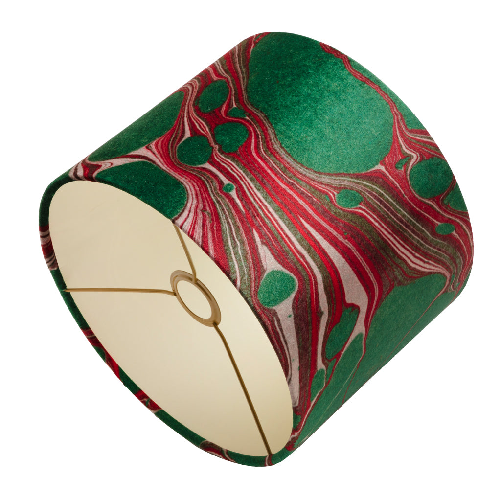 Velvet patterned lampshade