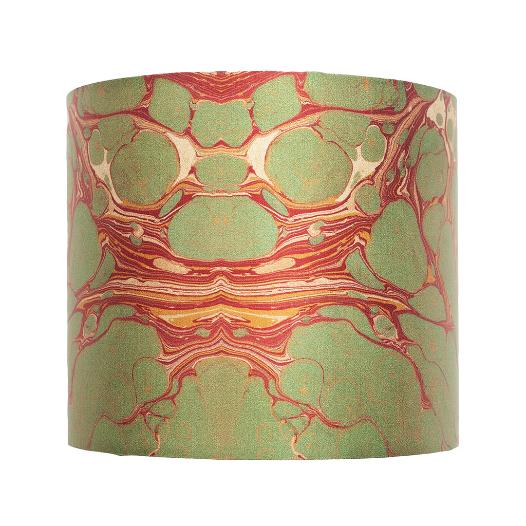 Sage Marbled Small Silk Cotton Lampshade