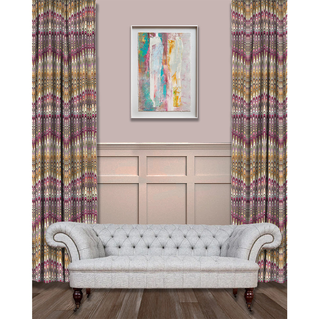 Dahlia Plumes Velvet Fabric