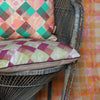 Emerald Marbled Cubes Cotton Cushion