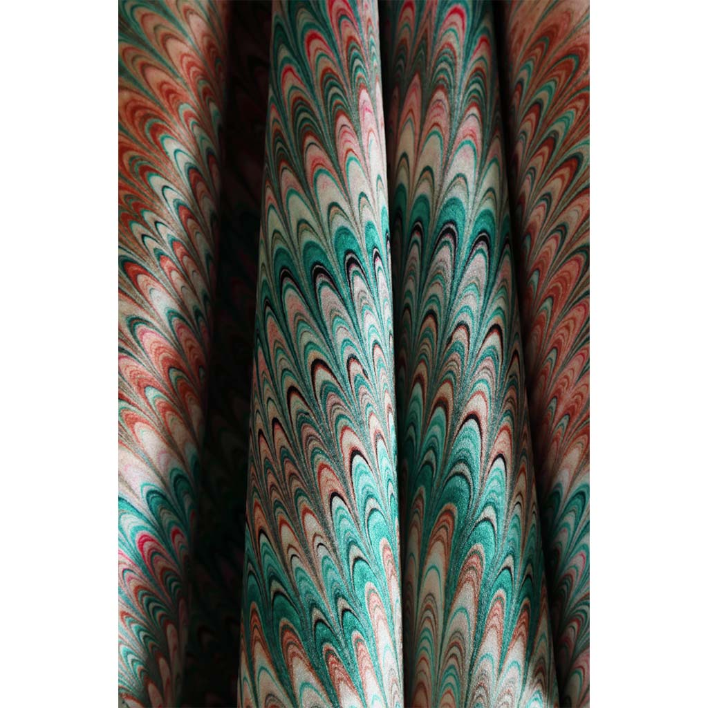 Tamarind Plumes Velvet Fabric