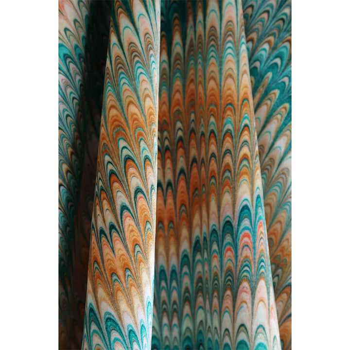 Saffron Plumes Velvet Fabric
