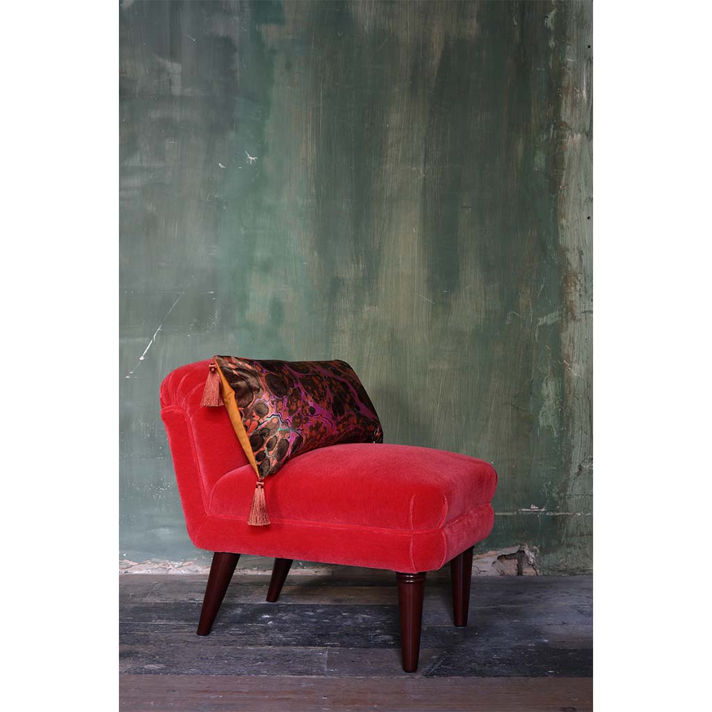 tobacco velvet cushion Tobacco Silk Velvet Carrè Cushion