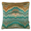 Saffron Plumes Square Velvet Cushion
