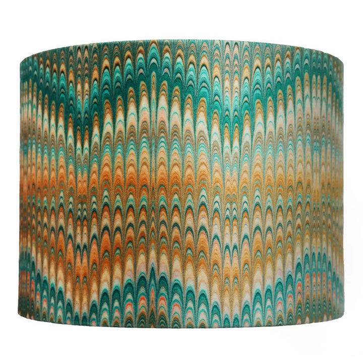 Saffron Plumes Velvet Lampshade