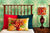 Marbled Coral Velvet Large Oblong Cushion