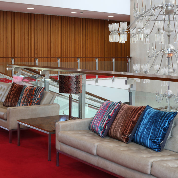 velvet patterned cushions