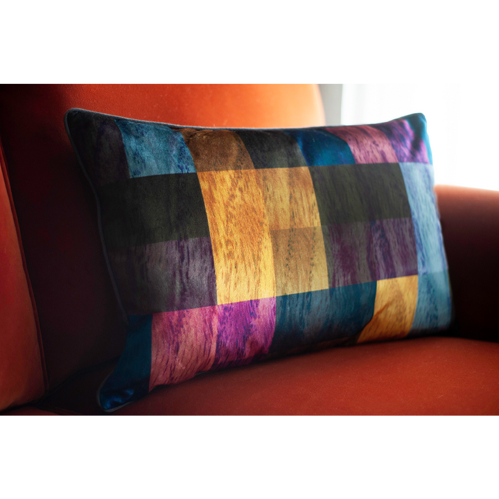 Decorative large velvet pillow