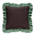 Pine/Eggplant Ruffled Cotton Cushion