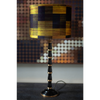 Indigo Chartreuse Parquet Velvet Lampshade