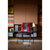 Scarlet Viridian Parquet Velvet Square Cushion