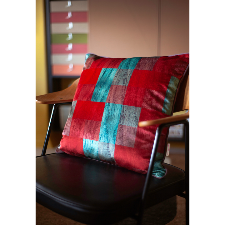 Vibrant velour cushion