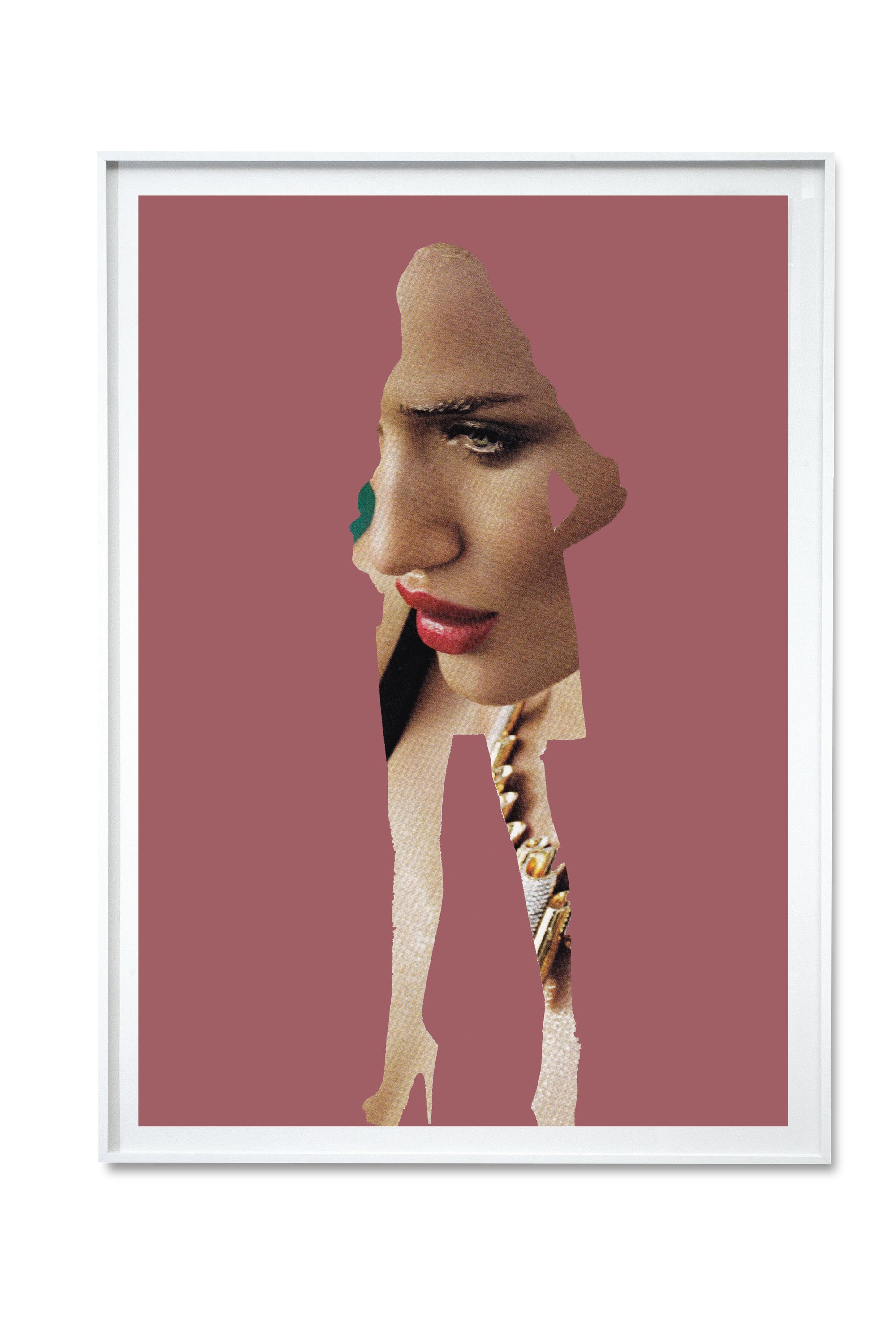 Mulberry Red Lips Digital Print