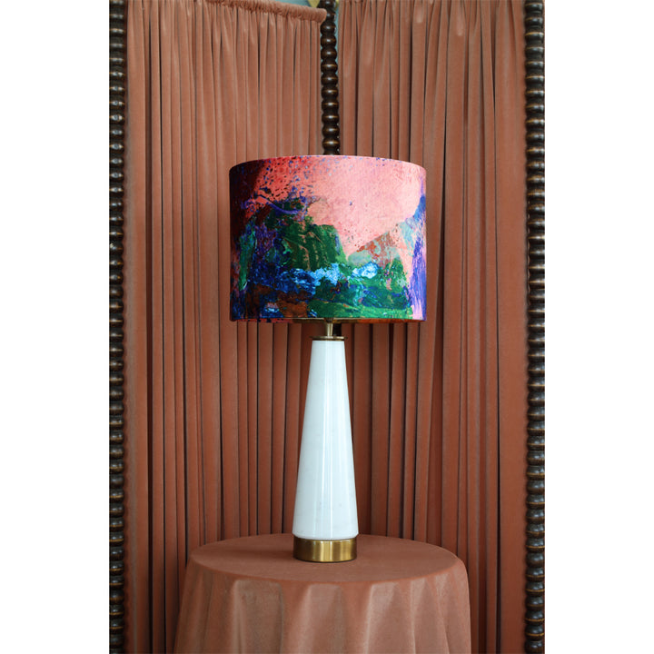 Rose Abstract Velvet Lampshade