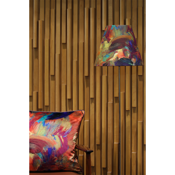 Candied Painterly Linen Cone Lampshade