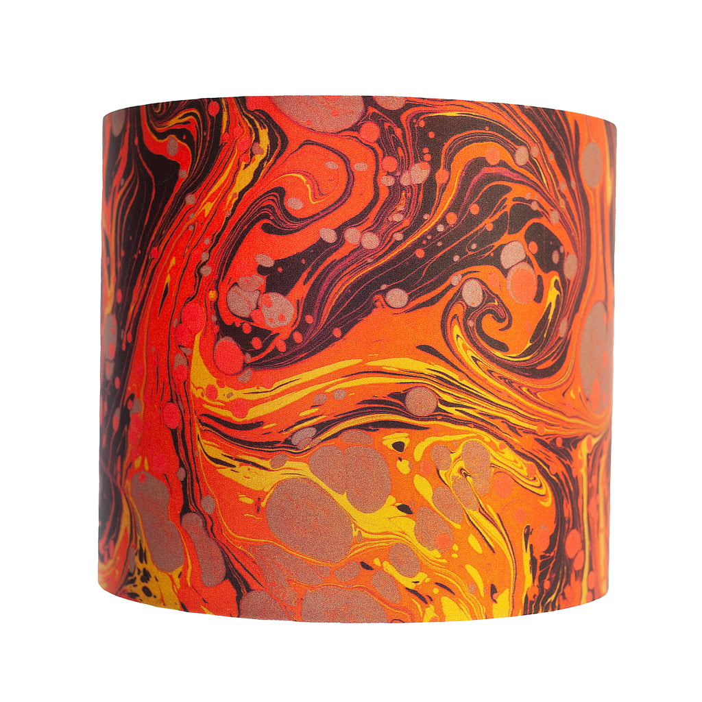 Carnelian Marbled Silk Cotton Lampshade