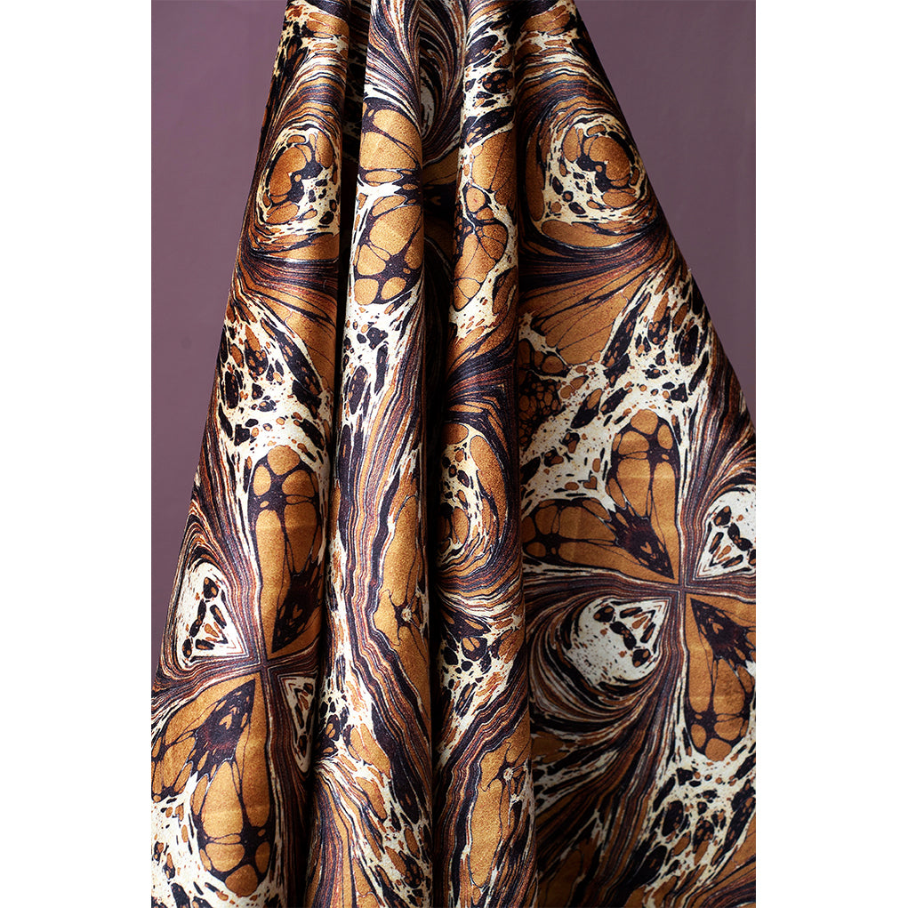 Khaki Brown Fantasy Velvet Fabric