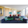 blue velvet cushions
