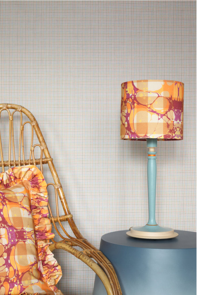 Amber Marbled Lauren Small Cotton Lampshade