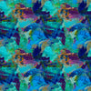 Azure Abstracts Velvet Fabric