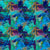 Azure Abstracts Linen Fabric
