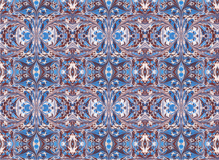Blue Fantasy Velvet Fabric