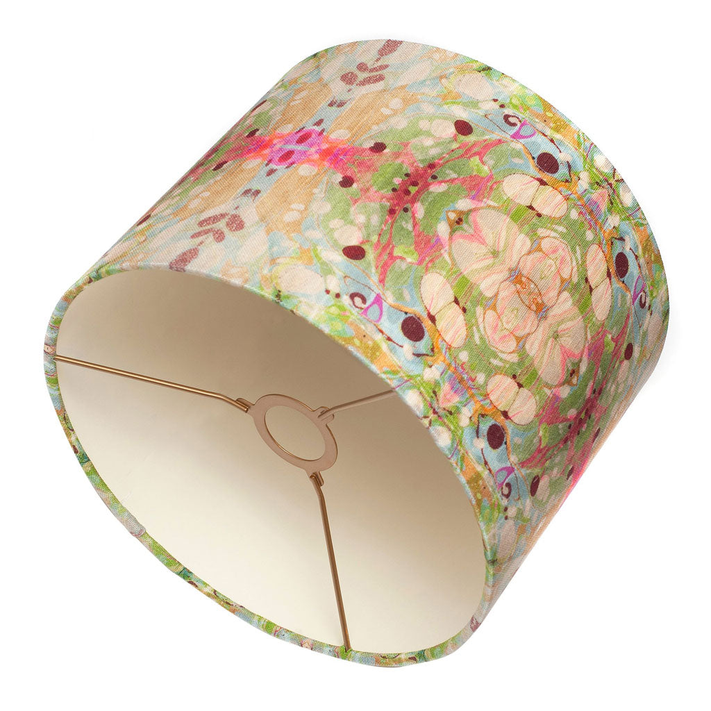 Beige Ripple Kaleidoscope Linen Lampshade