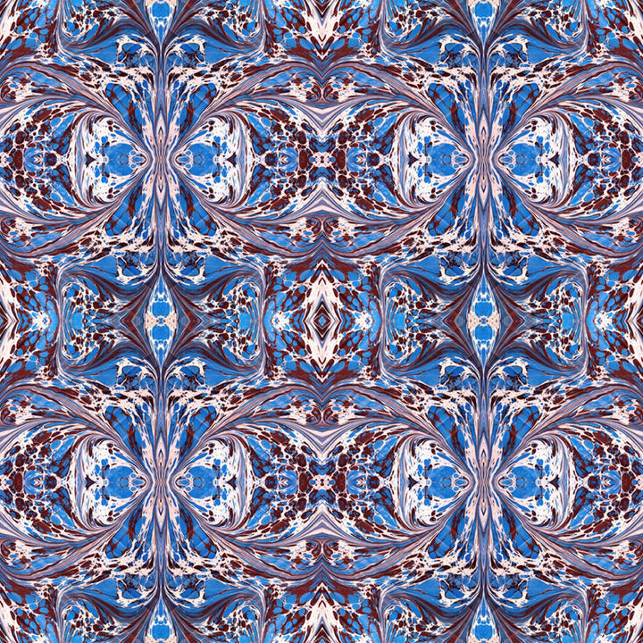 Blue Fantasy Velvet Fabric