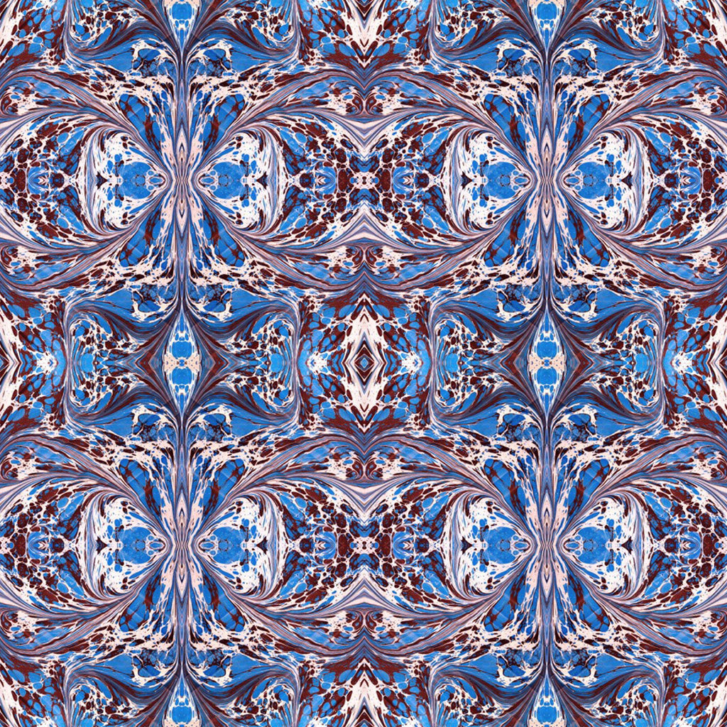 Blue Fantasy Velvet Fabric