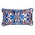 Blue Fantasy Kaleidoscope Marbled Velvet Medium Oblong Cushion