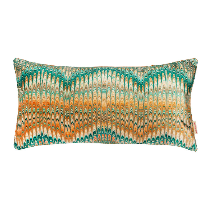 Saffron Plumes Velvet Medium Oblong Cushion