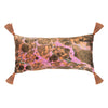 Tobacco Marbled Tasselled Medium Oblong Velvet Cushion