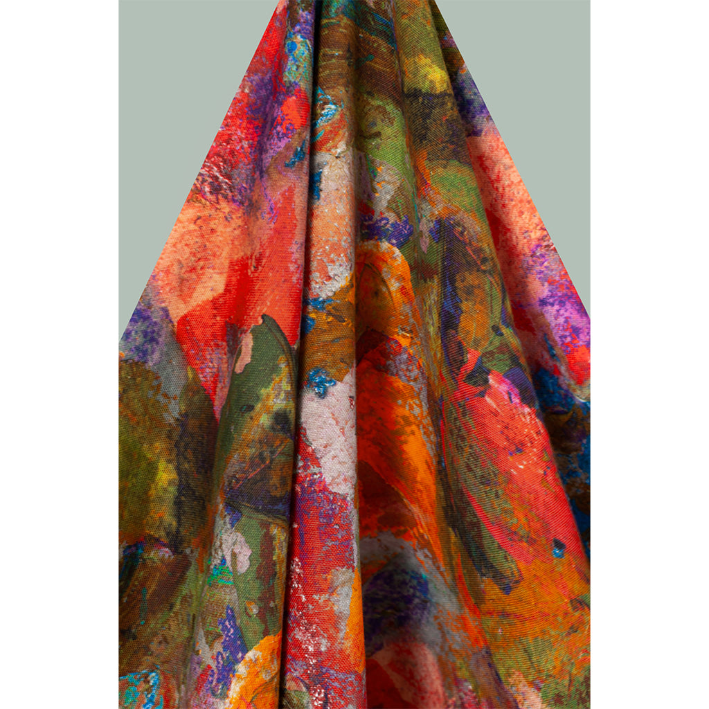 Rose Abstracts Linen Fabric