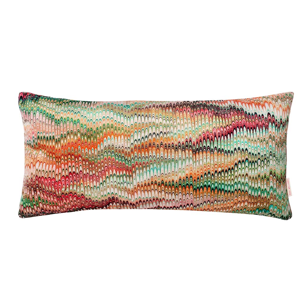 Multi Plumes Velvet Medium Oblong Cushion