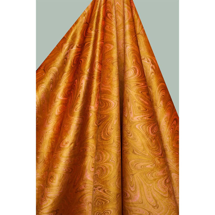 Ochre Strata Velvet Fabric