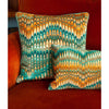 Saffron Plumes Square Velvet Cushion