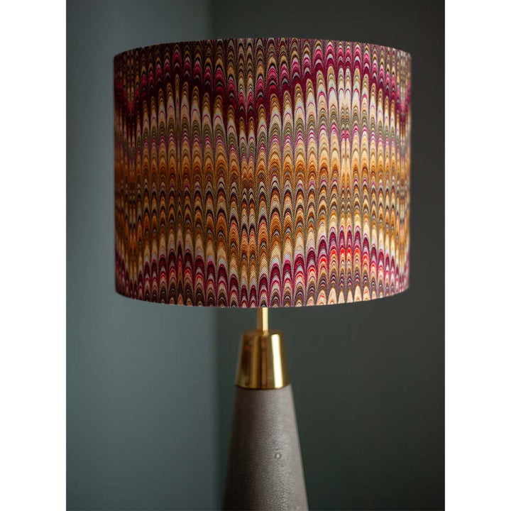 Dahlia Plumes Linen Lampshade