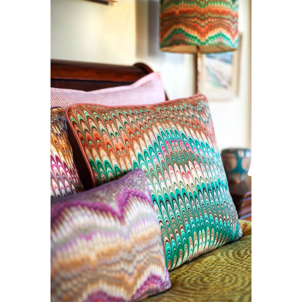 Tamarind Plumes Square Linen Cushion