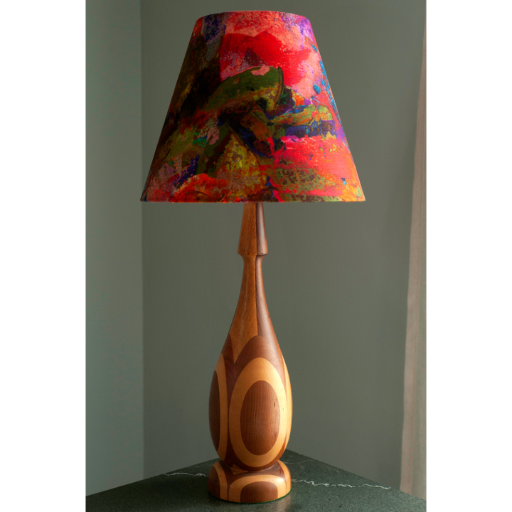 Rose Abstract Linen Cone Lampshade