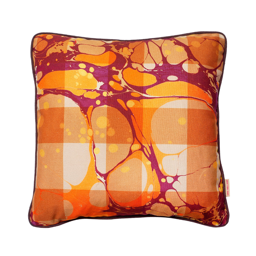 Amber Marbled Lauren Cotton Cushion