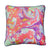Raspberry Slick Marbled Cotton Cushion
