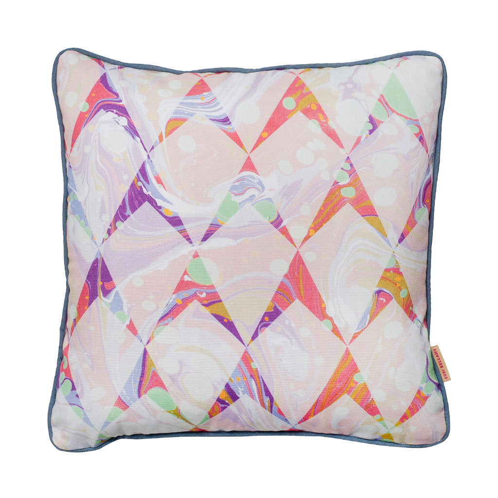 Raspberry Slick Chevron Cotton Cushion
