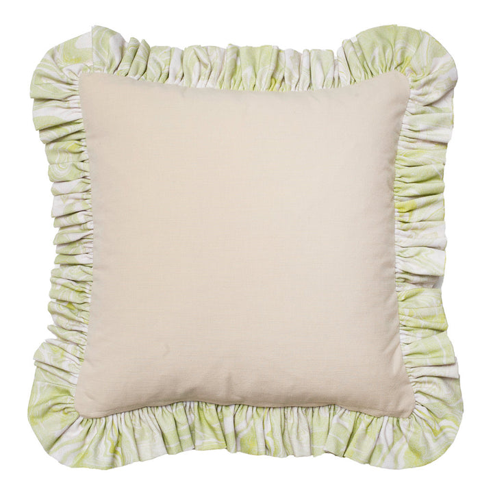 Ruffled Apple Marbled Geode Cotton Cushion