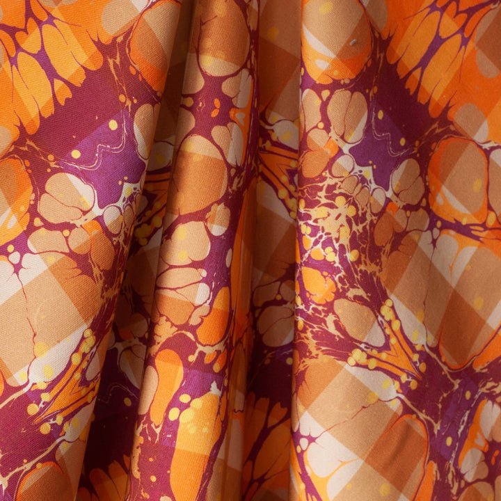 Amber Marbled Lauren Cotton Fabric