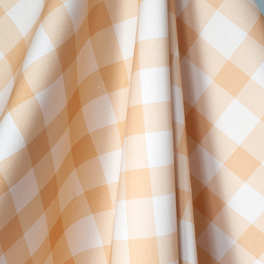 Caramel Check Cotton Fabric