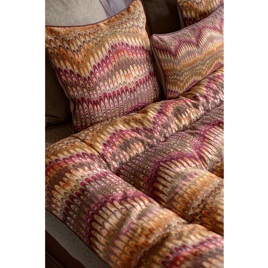 Dahlia Plumes Square Linen Cushion