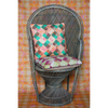 Emerald Marbled Cubes Cotton Cushion