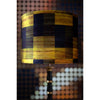 Indigo Chartreuse Parquet Velvet Lampshade