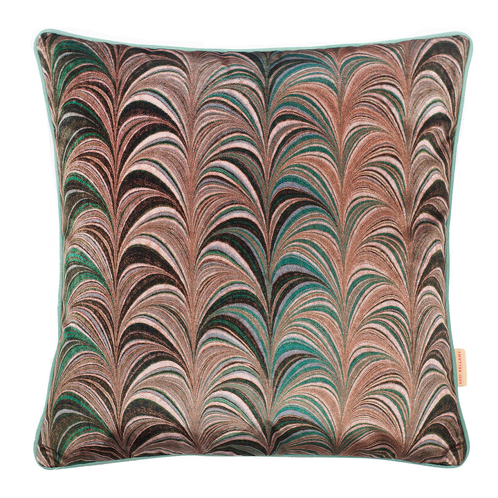 Jade Wide Comb Velvet Square Cushion