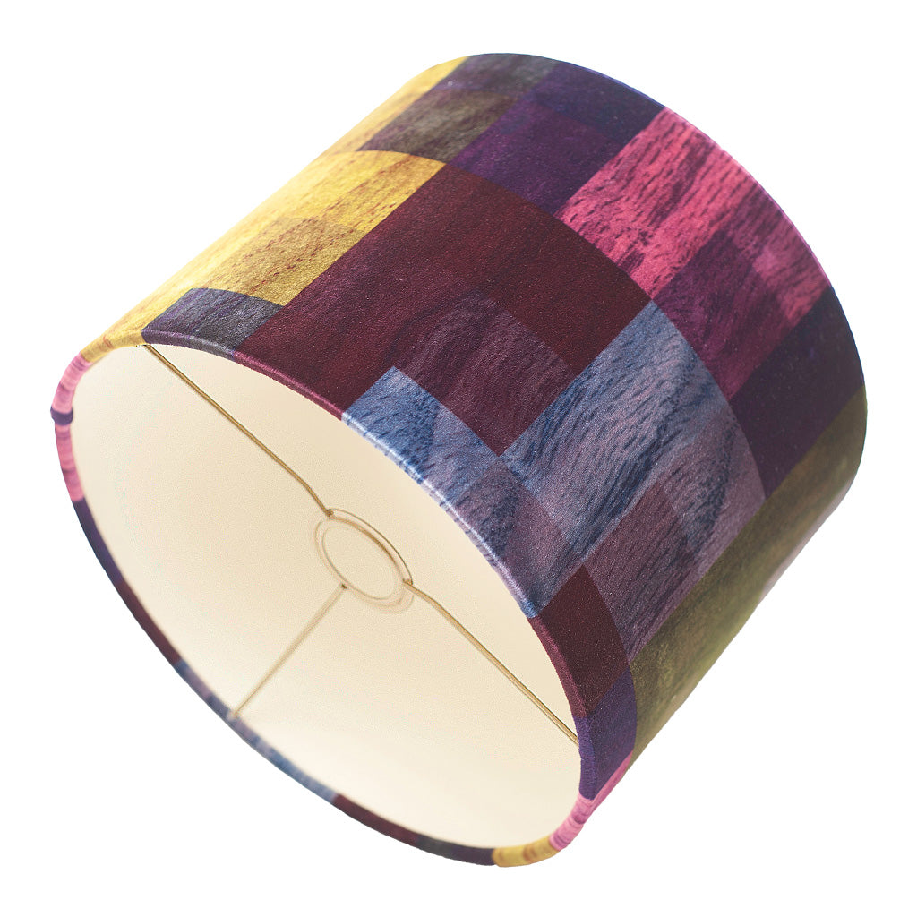 Multi Parquet Velvet Lampshade